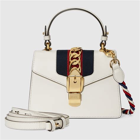 gucci sylvie mini studs|Gucci Mini Sylvie Top Handle Bag .